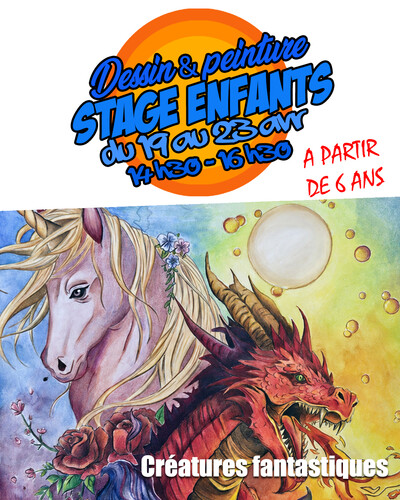 Stage dessin et aquarelle enfants - créatures fantastiques