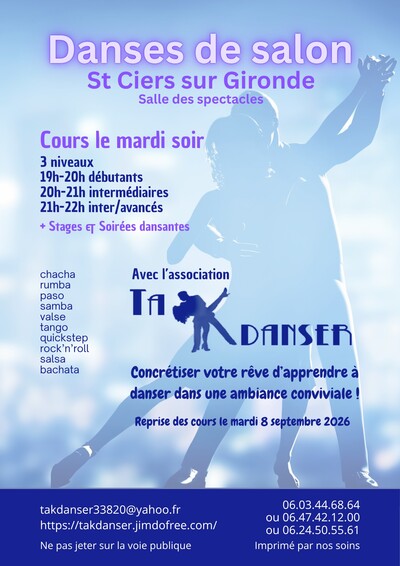 Association Takdanser - Cours danses de salon