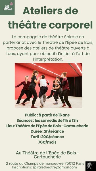 Cie Spirale - Ateliers de théâtre corporel