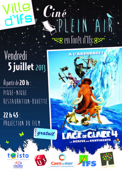 Ciné plein-air "L'Age de Glace 4 - La dérive des continents"