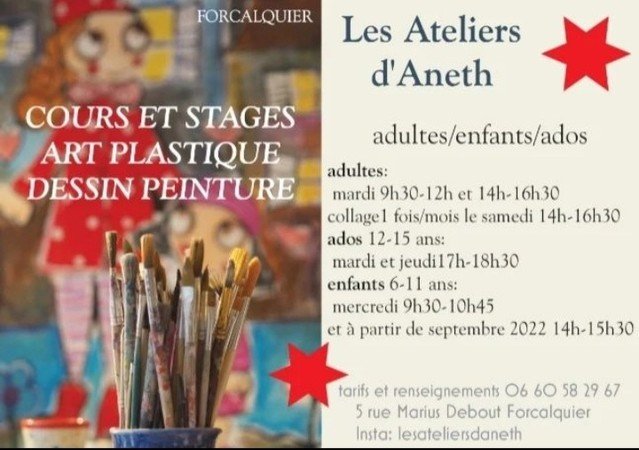 Les Ateliers d'Aneth poterie modelage dessin peinture adulte