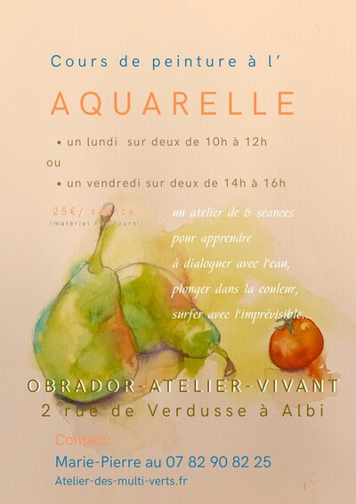 Marie-Pierre MARC | Techniques de l'aquarelle | Albi