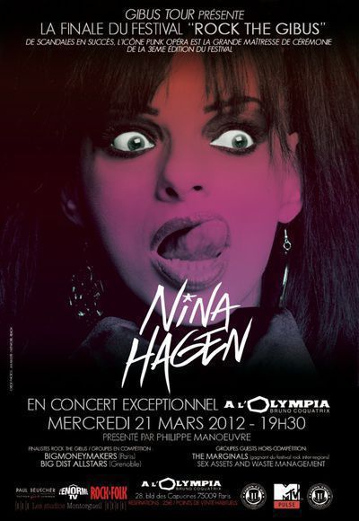 NINA HAGEN CONCERT À L’OLYMPIA FESTIVAL ROCK THE GIBUS