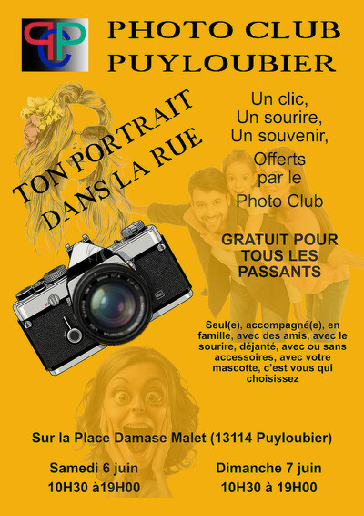 Photo Club Puyloubier propose Votre portrait dans la rue