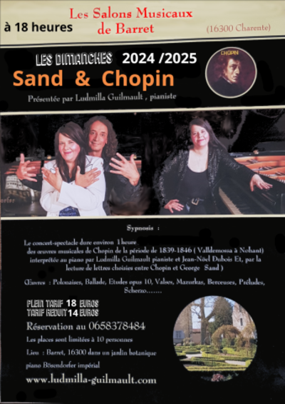 SAND ET CHOPIN, DUO CZIFFRA PIANISTES SUR PIANO ERARD