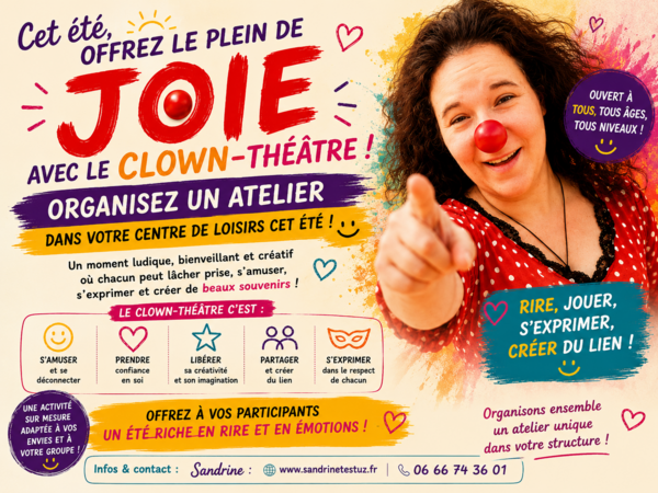 Sandrine Atelier clown théâtre - Offrez le plein de joie avec le clown théâtre