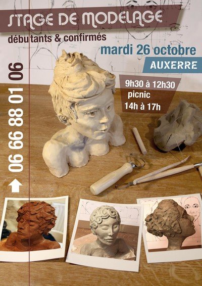 Stage de modelage d'un buste en argile, tous niveaux.
