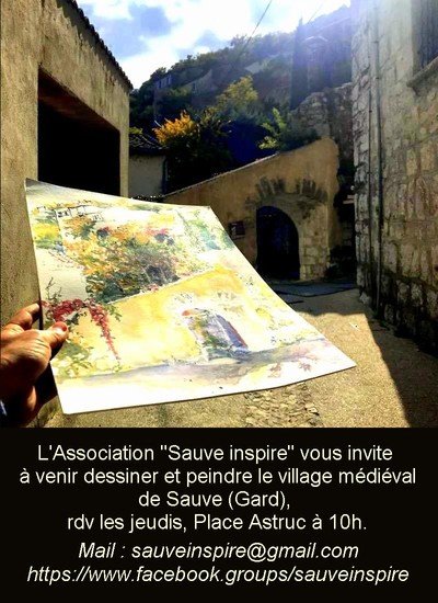 Association "Sauve inspire" - Peindre et Dessiner un village médiéval du Gard