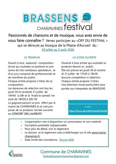 TREMPLIN CHANSON FRANCAISE et SCENE OUVERTE
