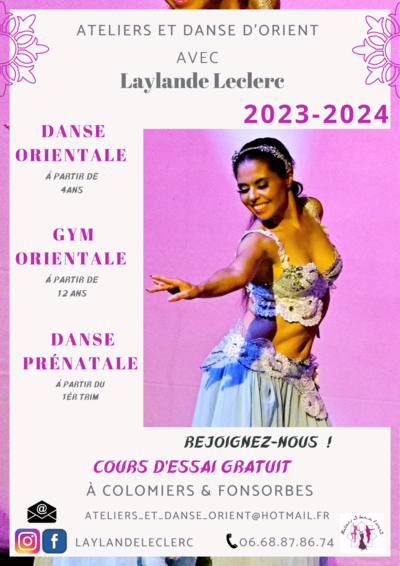 Ateliers et danse d'orient - Danse orientale avec Laylande Leclerc