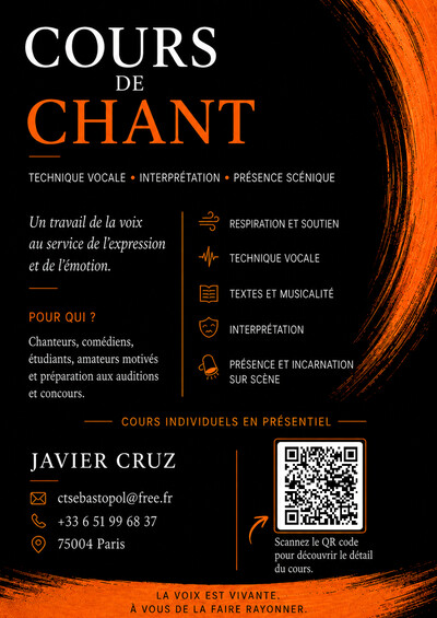 Centre Théâtral Sébastopol - Cours de chant avec Javier Cruz