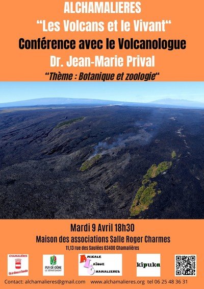 " Les Volcans et le Vivant"  Conférence du  Dr J-M Prival