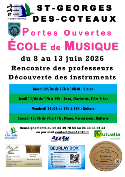 PORTES OUVERTES ECOLE DE MUSIQUE