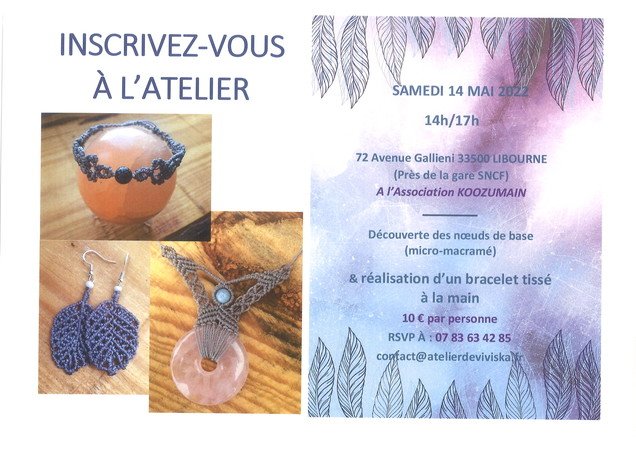 Atelier de bijoux en micro-macramé