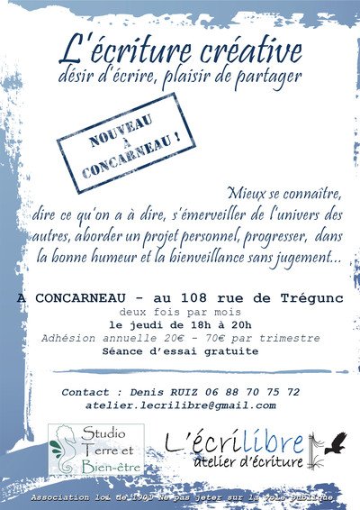 Atelier d'écriture créative