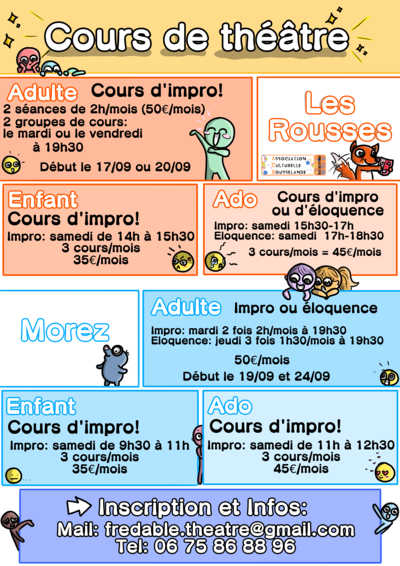 Les Impro'bables Jurassiens - Cours de théâtre à l'année aux Rousses et à Morez