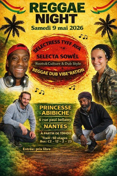 REGGAE NIGHT - Tyff Aya + Reggae Dub Vibe'Ration + Sowel
