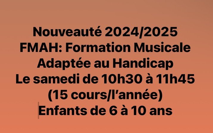 Armelle Vautrot - Cours annuel Formation Musicale Adaptée au Handicap (FMAH)
