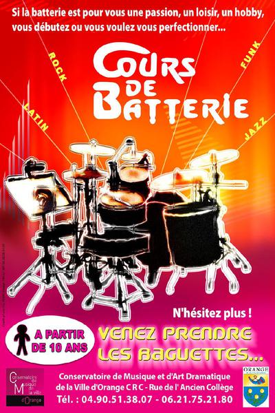 Conservatoire d'orange  - Cours de BATTERIE