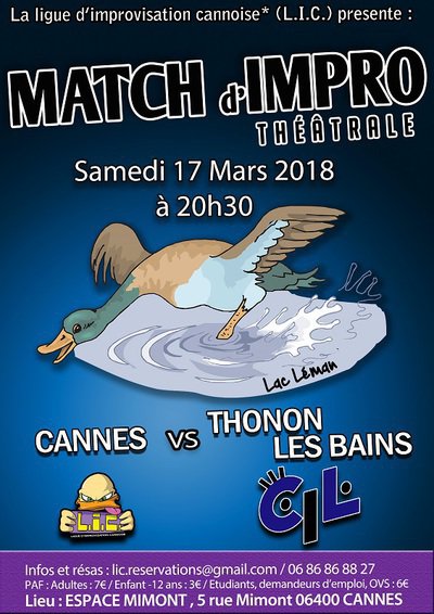 Match d'impro Cannes / Thonon-les-Bains