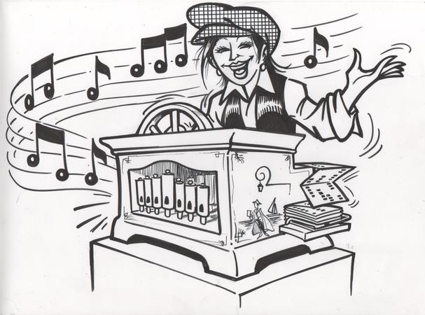 Orgue de Barbarie avec Brigitte dit Loulou.