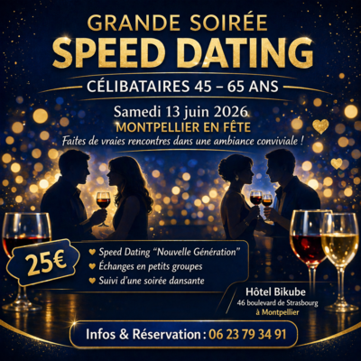 Soirée dansante célibataires + Speed Dating 45-65 ans