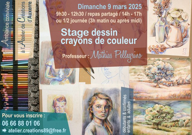 stage de DESSIN aux crayons de couleurs