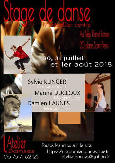 Stage d'été de L'Atelier Danses les 30,31 juill. et 1er août