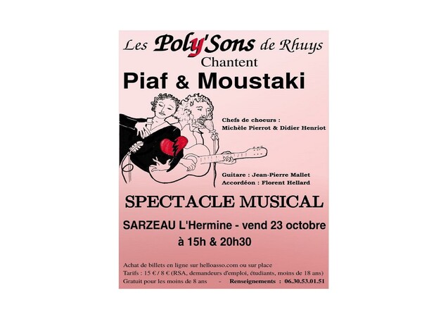 COMEDIE MUSICALE PIAF MOUSTAKI