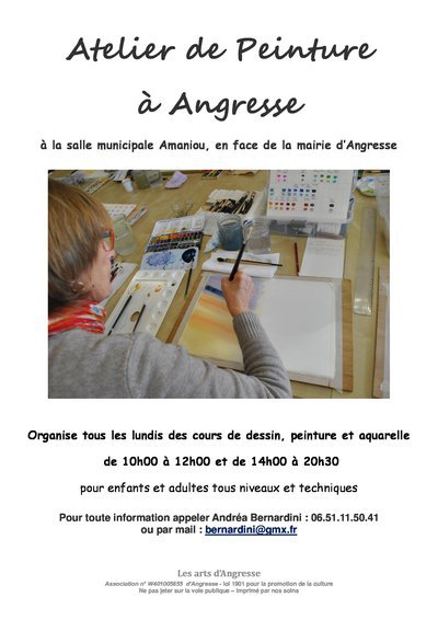 le cercle des arts de Tyrosse - Cours de dessin peinture et sculpture