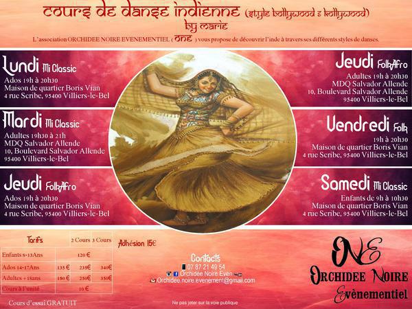 Orchidée Noire Événementiel - Cours de danse Indienne Style Bollywood & Kollywood