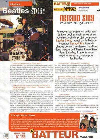 Renaud SIRY - COURS DE BATTERIE PAR LE BATTEUR DE "BEATLES STORY" !
