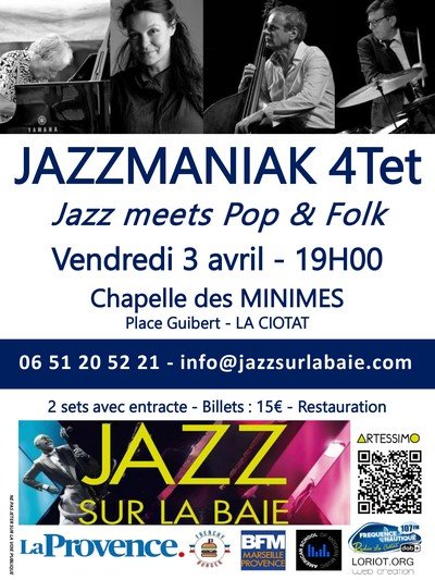 Concert JAZZ SUR LA BAIE avec JAZZMANIAK 4tet 