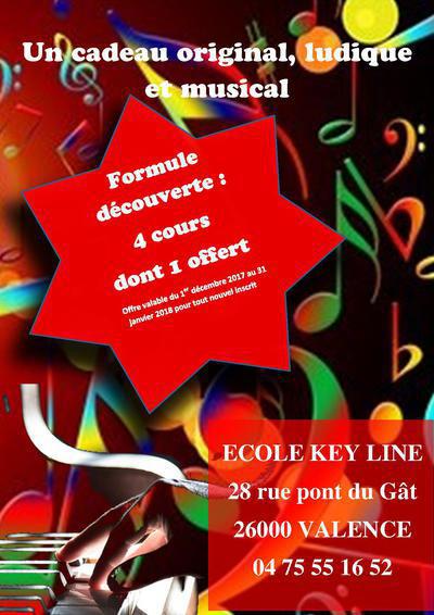 KEYLINE - Cours piano et clavier: offre spéciale fin d'année!