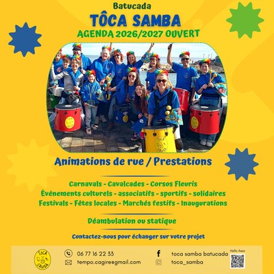 Batucada Tôca Samba - Faites vibrer votre programmation 2026