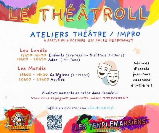 Le ThéâTROLL / Les Templemarsiens - Ateliers Théâtre/Improo