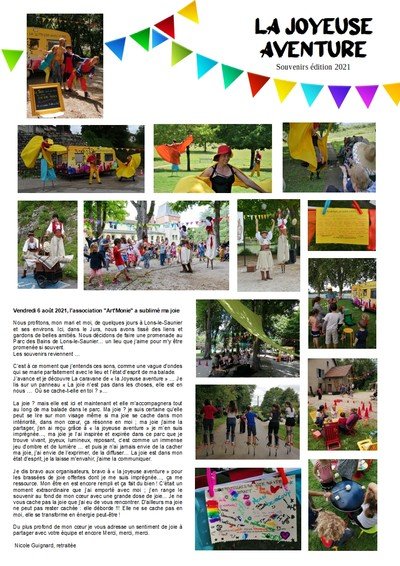 La Joyeuse Aventure - Art'monie - espace convivial et culturel itinérant