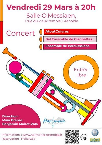 Concert des ensembles de clarinettes, cuivres et percussions