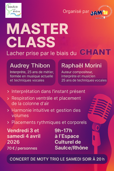 Master class " Le lâcher prise par le biais du chant"
