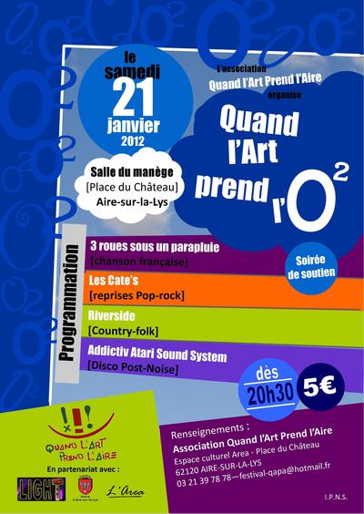 Art Et Publicité Aire Sur La Lys Quand L Art Prend L O Soiree Concerts Aire Sur La Lys 62120 Sam 21 Janv 12 Spectable