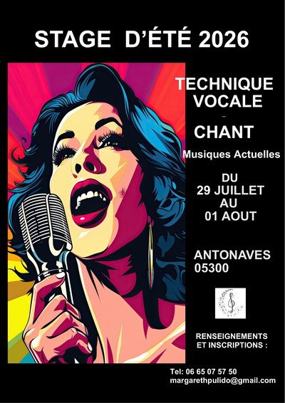 STAGE D'ÉTÉ CHANT TECHNIQUE VOCALE 