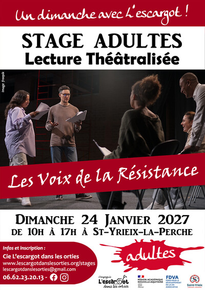Stage lecture théâtralisée "Les Voix de la Résistance"