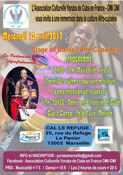 Stages de danses afro-cubaines avec Karélia de Cuba