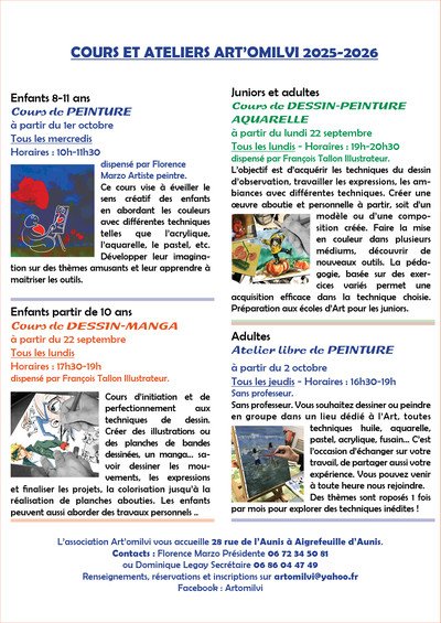 Association Art'omilvi - Atelier libre de peinture