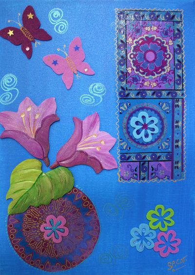 Atelier des Arts créatifs de Cathy - COURS DE PEINTURE ACRYLIQUE  ET TECHNIQUES MIXTES