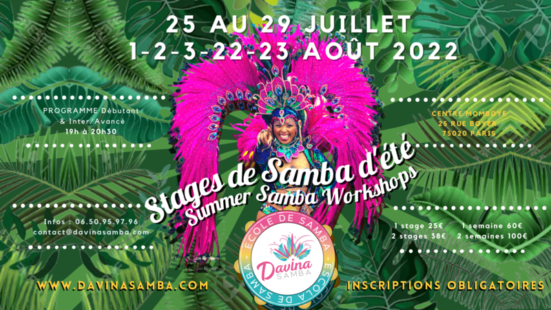 école de Samba Paris - Apprendre la Samba danses brésiliennes 2022
