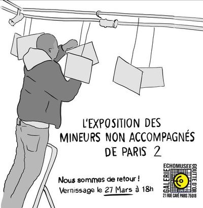 Exposition des mineurs non accompagnés de Paris 2.0