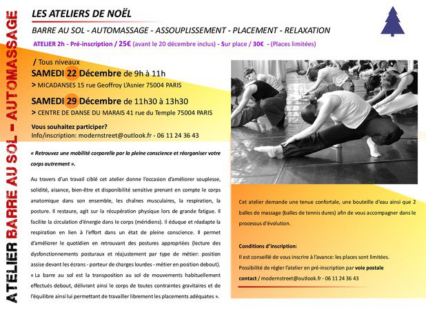 Cathia Conrath - Atelier Barre au sol – automassage – assouplissement