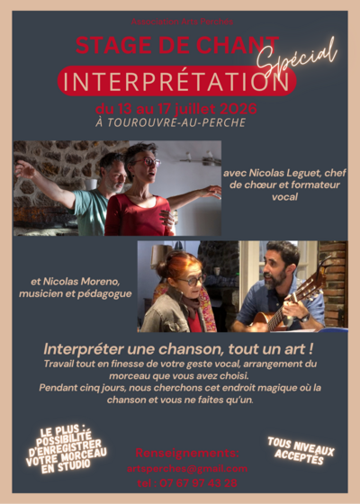 Stage de chant spécial "Interprétation"