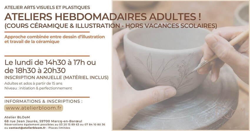 atelier BLOoM - Cours céramique et illustration